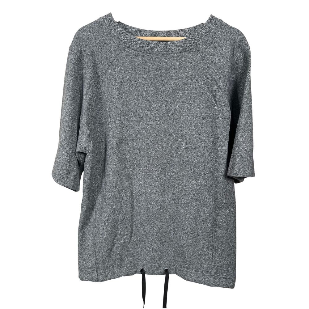 Lululemon Cotton Elastane Short Sleeve Tunic Drawstring Hem SweaterShirt size 6